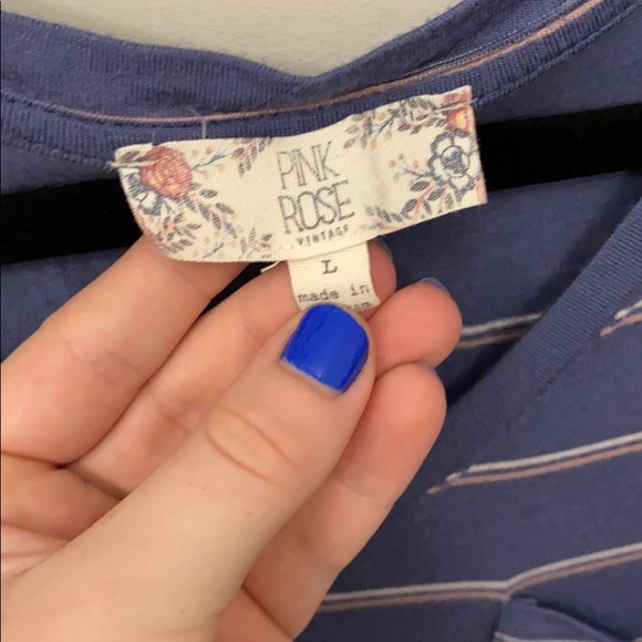 Blue striped t shirt - Picture 2 of 2